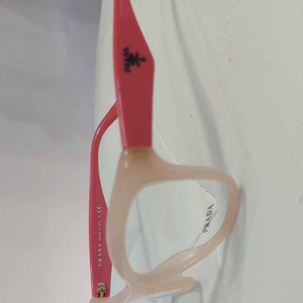 Prada 2 Tone Pink eyeglasses glasses frames Italy VPR 29R uew-101 54 17 140 EUC